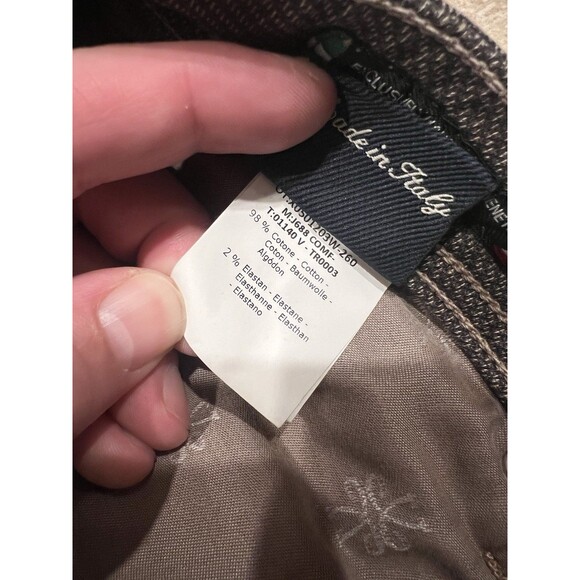 Jacob Cohen Jeans Mens 32x27 Brown Stretch Made in Italy Handmade J688 COMF - Picture 7 of 12